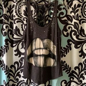 Express Lace Back Studded Tank